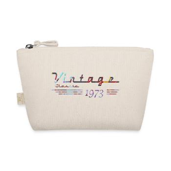 50th Birthday vintage retro Born in 1973 Birthday - Organic Pouch - nature - Front