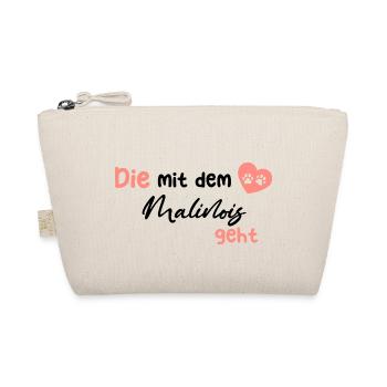 Die mit dem Malinois geht - Hund Hundeliebhaber Hu - Bio-Täschchen - Natur - Vorne