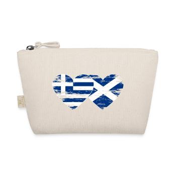 Grèce Écosse drapeau coeur utilisé - Trousse biologique - nature - Devant