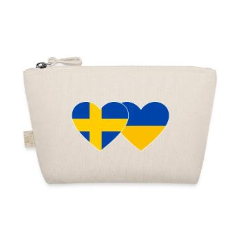 Schweden Ukraine Flagge Herz - Bio-Täschchen - Natur - Vorne