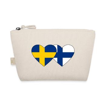 Suède Finlande Drapeau Coeur - Trousse biologique - nature - Devant