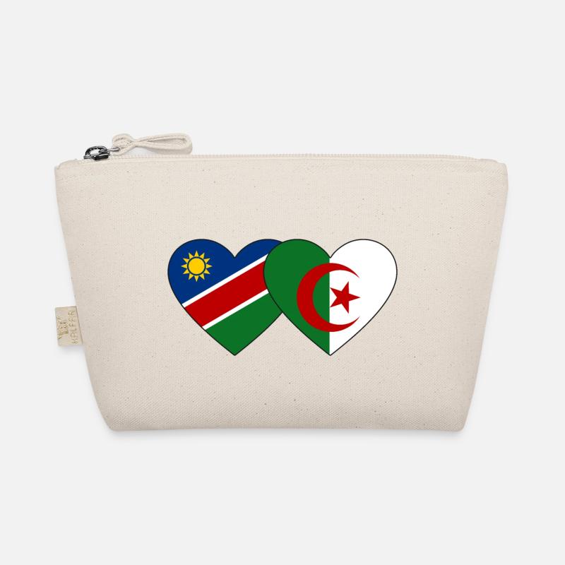 Namibia Algeria Flag Heart Organic Pouch