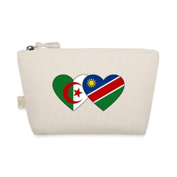 Algerien Namibia Flagge Herz - Bio-Täschchen - Natur - Vorne