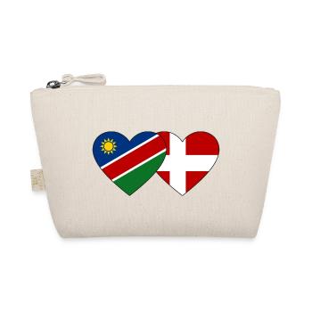 Namibie Danemark Flag Heart - Trousse biologique - nature - Devant