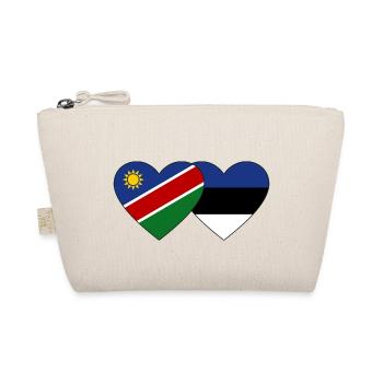 Namibia Estland Flagge Herz - Bio-Täschchen - Natur - Vorne