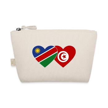Namibia Tunisia Flag Heart - Organic Pouch - nature - Front