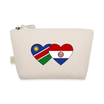 Namibia Dominican Republic Flag Heart - Organic Pouch - nature - Front