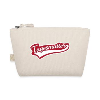 Tagesmutter swoosh Schriftzug Tagesmama - Bio-Täschchen - Natur - Vorne