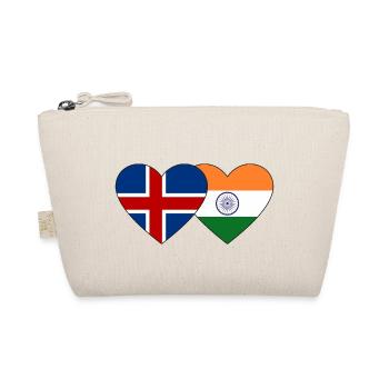 Iceland India Flag Heart - Organic Pouch - nature - Front