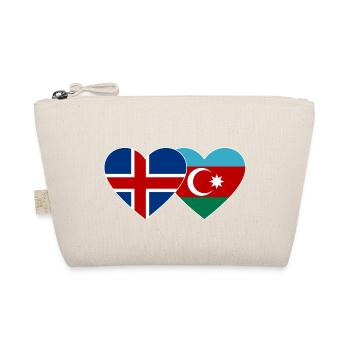 Iceland Azerbaijan Flag Heart - Organic Pouch - nature - Front
