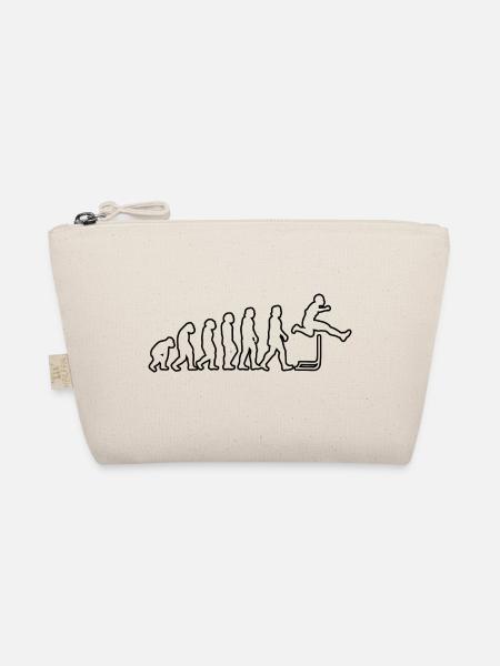 Hürdenlauf Geschenk Hürdenläufer Leichtathletik - Bio-Täschchen - Natur - Vorne