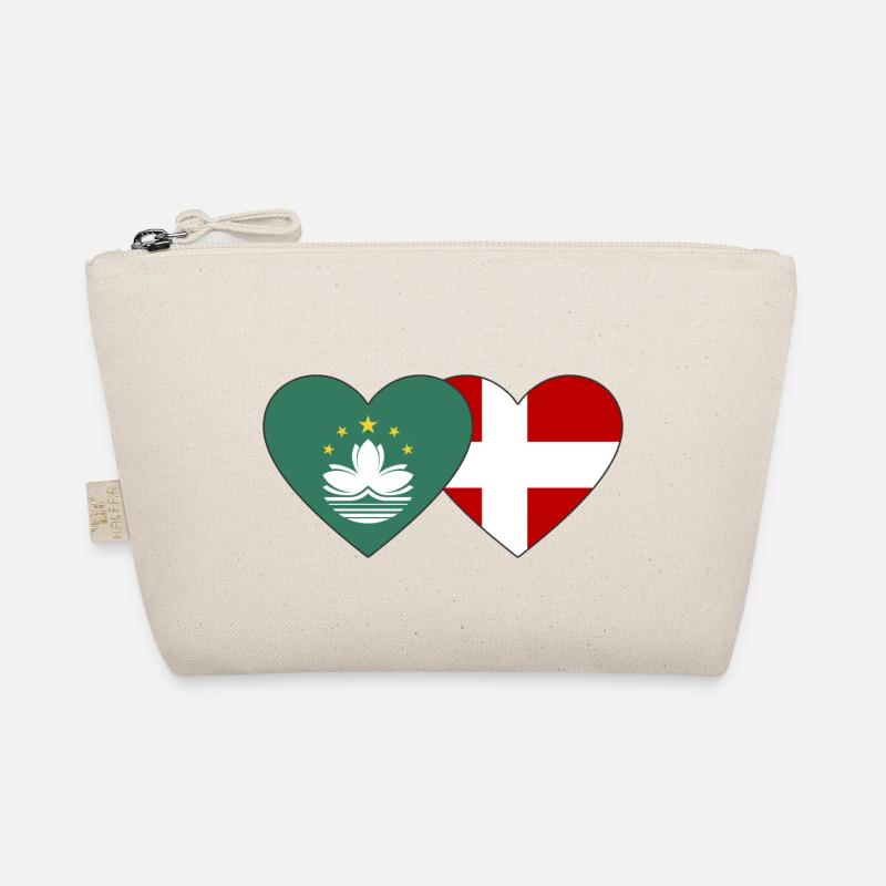 Macao Danemark Flag Coeur Trousse biologique