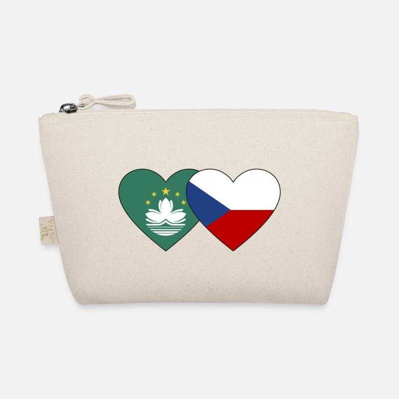 Macao République tchèque Flag Heart Trousse biologique