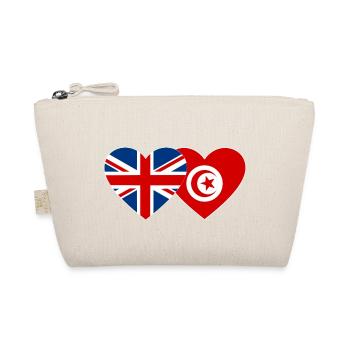 Grande-Bretagne Tunisie Drapeau Coeur - Trousse biologique - nature - Devant