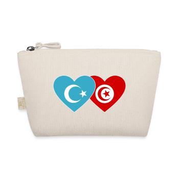 Les Ouïghours du drapeau tunisien cœur - Trousse biologique - nature - Devant