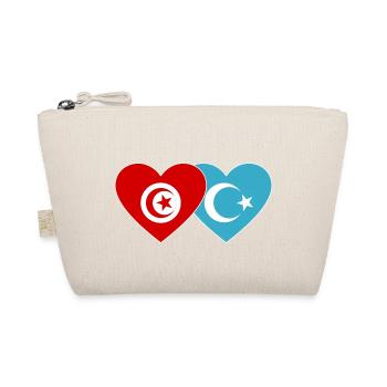 Tunisie Ouïghours Flag Heart - Trousse biologique - nature - Devant
