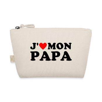 J' aime mon papa cadeau fête des pères coeur rouge - Trousse biologique - nature - Devant