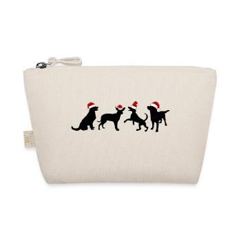 Hund Weihnachten. Weihnachtsgeschenk - Bio-Täschchen - Natur - Vorne