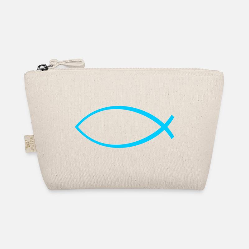 Ichtus poisson bleu clair - Trousse biologique - nature