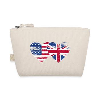 USA British flag fist flag heart used - Organic Pouch - nature - Front