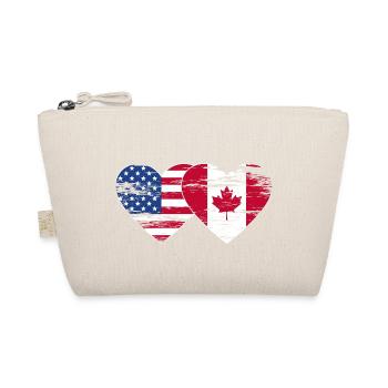 États-Unis, Canada, Drapeau Coeur Utilisé - Trousse biologique - nature - Devant