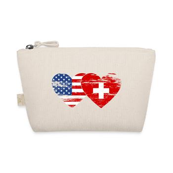 Cœur de drapeau de la Suisse des États-Unis utilisé - Trousse biologique - nature - Devant