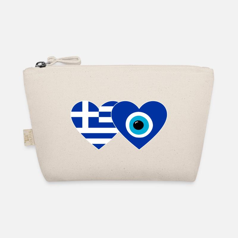 Grèce Nazar perle drapeau coeur Trousse biologique