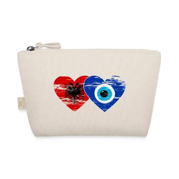 Albanie Nazar drapeau perle coeur utilisé - Trousse biologique - nature - Devant