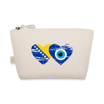 Bosnien Nazarperle Flagge used - Bio-Täschchen - Natur - Vorne