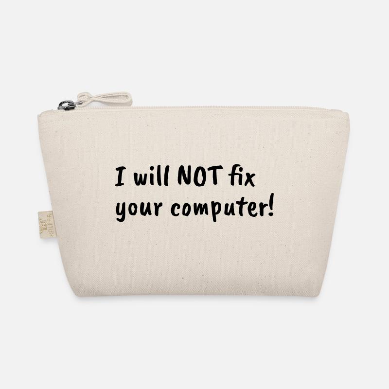 i will not fix your computer black Bio-Täschchen