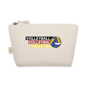 Volleyball Passion: Black, Red, Gold - Organic Pouch - nature - Front