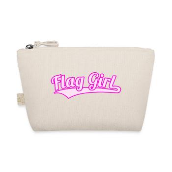 Flag Girl American Flag Football Mädchen Frauen - Bio-Täschchen - Natur - Vorne
