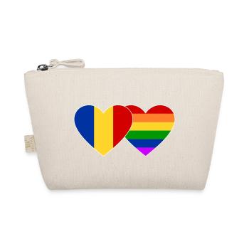 Rumänien Regenbogen Flagge - Bio-Täschchen - Natur - Vorne
