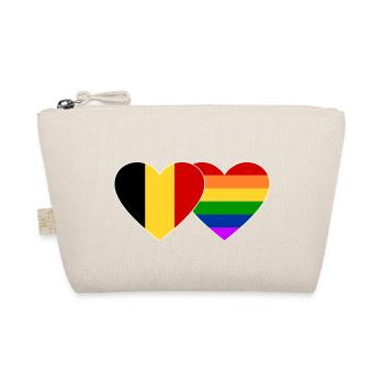 Belgien Regenbogen Flagge - Bio-Täschchen - Natur - Vorne