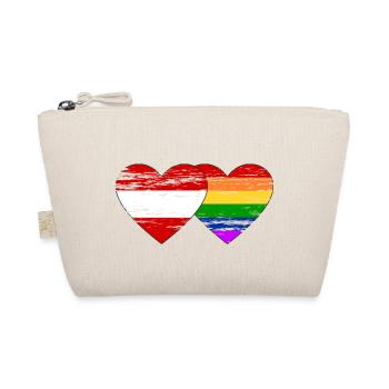Österreich Regenbogen Flagge used - Bio-Täschchen - Natur - Vorne