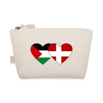 Palestine Danemark Drapeau Coeur - Trousse biologique - nature - Devant