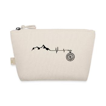 Heartbeat - Compass - Mountain - (6) - Organic Pouch - nature - Front