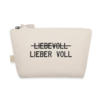 Liebevoll oder lieber voll? - Bio-Täschchen - Natur - Vorne