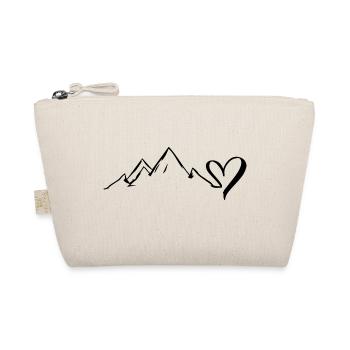 Heart - Mountain - (10) - Organic Pouch - nature - Front