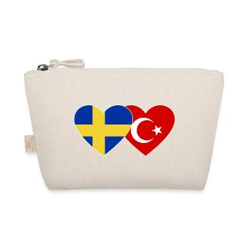 Suède Turquie Drapeau Coeur - Trousse biologique - nature - Devant