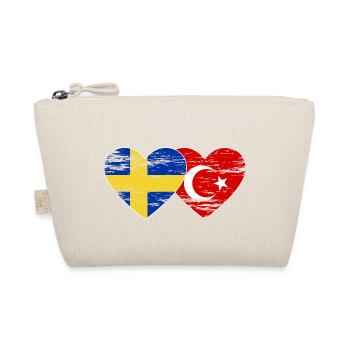 Suède Turquie drapeau coeur utilisé - Trousse biologique - nature - Devant