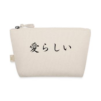 liebenswert - japanische Sprache - Bio-Täschchen - Natur - Vorne