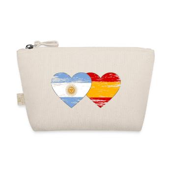 Argentine Espagne Drapeau Coeur Utilisé - Trousse biologique - nature - Devant