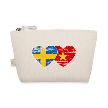 Suède Vietnam drapeau coeur utilisé - Trousse biologique - nature - Devant