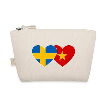 Suède Vietnam Drapeau Coeur - Trousse biologique - nature - Devant
