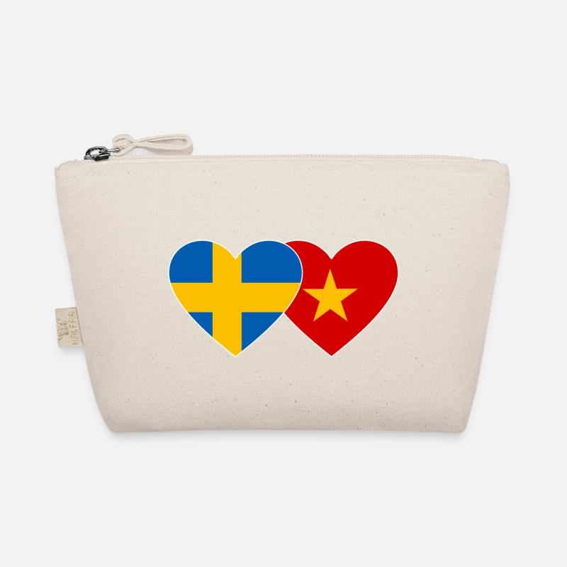 Suède Vietnam Drapeau Coeur Trousse biologique