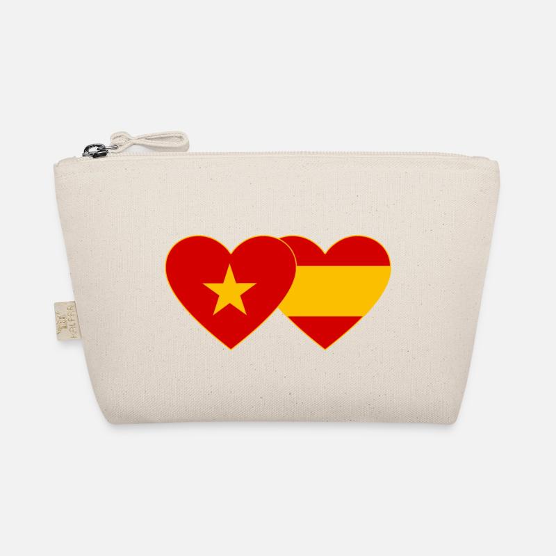 Vietnam Espagne Drapeau Coeur Trousse biologique