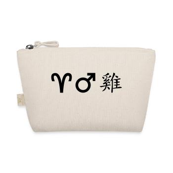 Aries Mars Rooster - Organic Pouch - nature - Front