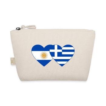 Argentine Grèce Drapeau Coeur - Trousse biologique - nature - Devant