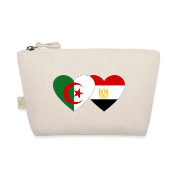 Algeria Egypt Flag Heart - Organic Pouch - nature - Front